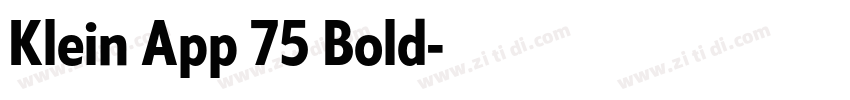 Klein App 75 Bold字体转换